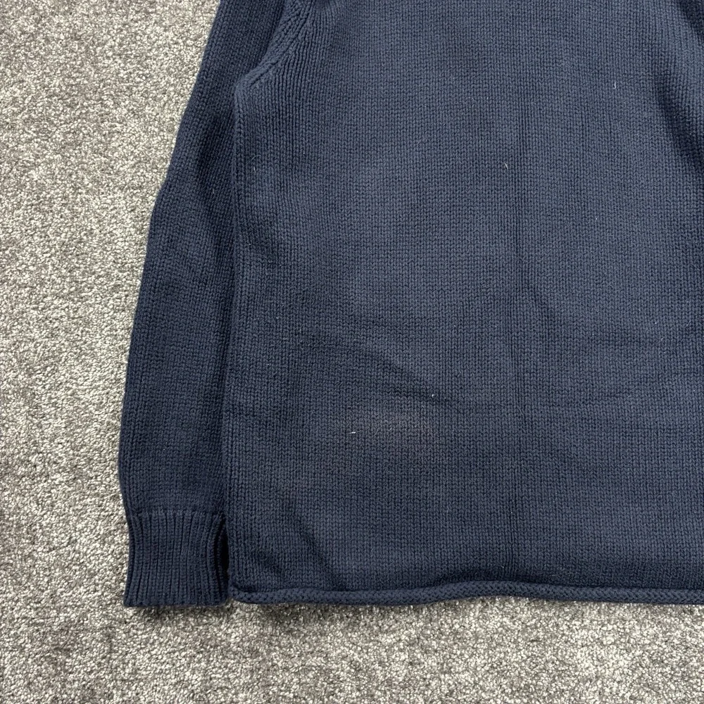 J.Crew 1988 Cotton Rollneck Knit Sweater Mens Small Blue J0782 Oarsman